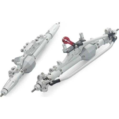 New CNC Diamond-Shaped Aluminum Complete Front & Rear Axle for 1/10 RC Crawler Rock Racer Axial Wraith 90018 RR10 03016 Parts