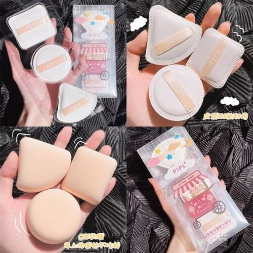 Portable Soft Air Cushion Powder Puff 3PC Facial Sponge Puff Set Face Powder Foundation Puff Facial Makeup Tool