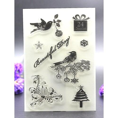 Clear Stamp bird beautiful day Eva for DIY Scrapbook Card album paper craft silicon rubber roller transparent stamp cut
