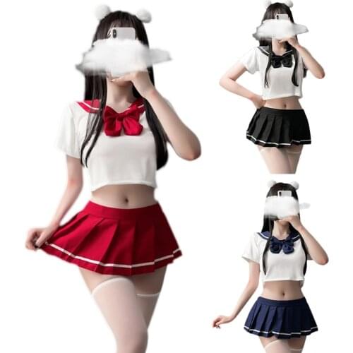 Sexy School Girl Japanese Erotic Women Costume Lace Babydoll Sexy Cosplay Lingerie Student Uniform with Miniskirt Outfit