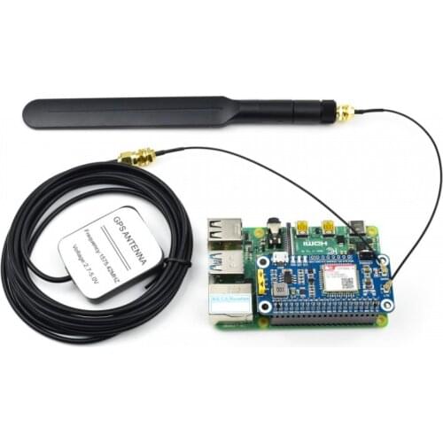 Waveshare NB-IoT / Cat-M(eMTC) / GNSS HAT for Raspberry Pi, Globally Applicable, supports global bands of NB-IoT and Cat-M