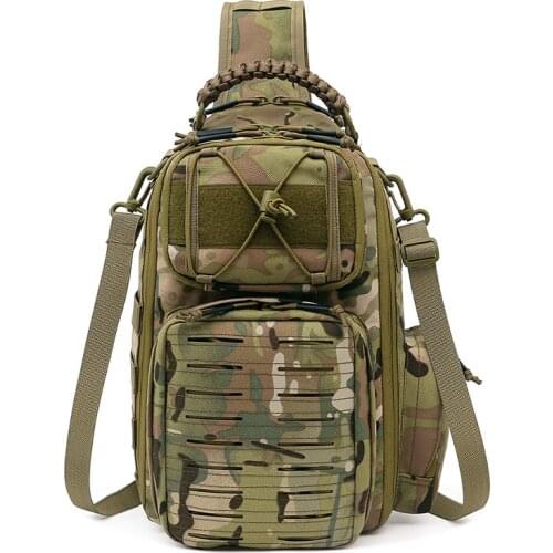 BOWTAC Tactical Chest Bag Military Army Laser Molle Sling Shoulder Backpack Men Outdoor Hunting Travel Camping Fishing Camo Bag