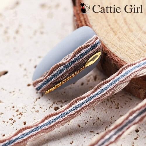 1 Pcs Fabric 3D Nail Art Decoration Metal Strip Bowknot New Wave Strip Nail Art DIY Japanese Design Manicure Set for Nails