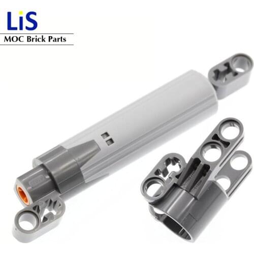 High-Tech Linear Actuator with Dark Bluish Pusher Connectors Compatible for 61904 61927 MOC Building Block Bricks Parts DIY Toys