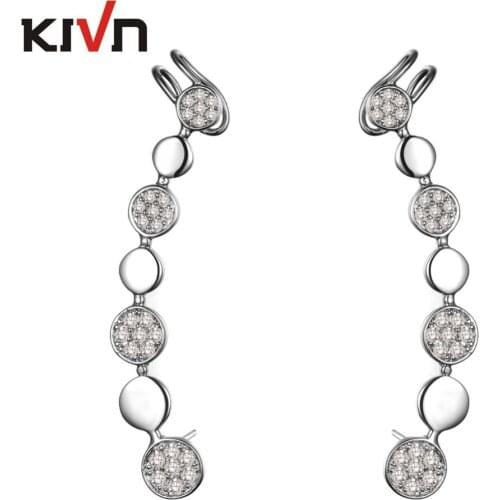 Womens Fashion Jewelry Stylish CZ Bridal Wedding Ear Cuff Ear Crawler Climber Earrings Christmas Gifts 10pcs Lot Wholesale