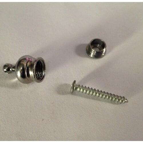 10pcs/lot 1pc crown nickel plating nut with 2mm hole+ 1pc screw mating crown nut + 1pc self-tapping screw plated hook Iron Nail