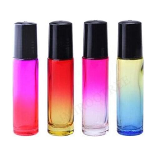 12pcs 10ml Thick Glass Roll On Essential Oil Empty Parfum Roller Ball Bottles