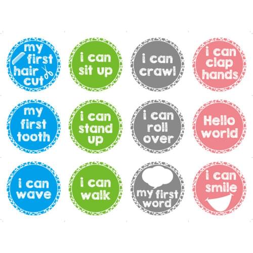 12 Pcs/set Milestone Photo Sharing Cards Gift Set Baby Age Cards - Baby Milestone Cards, Baby Photo Cards - Newborn Photo