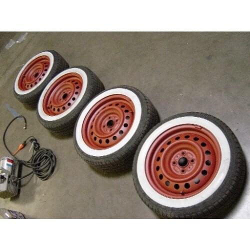 15" Whitewall Rubber Ring Port-o-wall Tyre insert Trim set VW BUG BEETLE KARMANN GHIA! x4