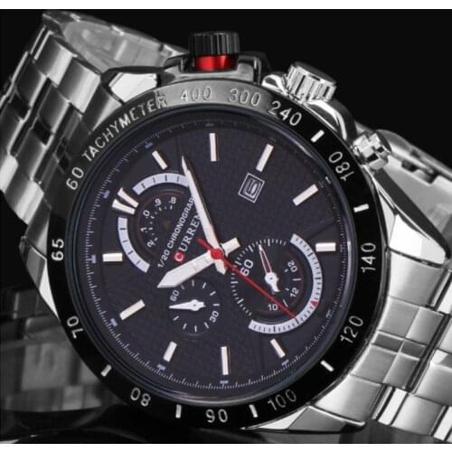 2021 CURREN Full Steel Chronograph Mens Watches Top Brand Luxury Men Military Sport Wristwatch Waterproof Quartz Watch Men reloj