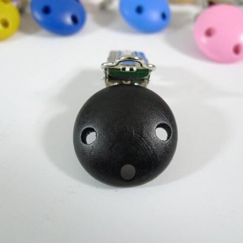 25PCS Black Color Baby Pacifier Stainless Steel Holder Clips