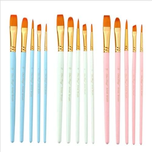 6PC/SET Art Supplies Brush Set Gouache Brush Set Art Special Color Acrylic Brush Professional Oil Painting Brush