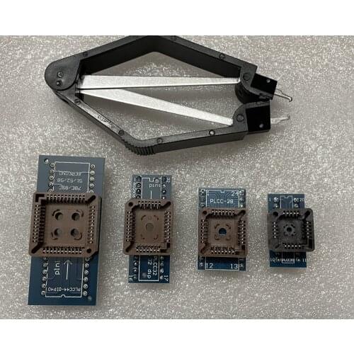 PLCC44 PLCC32 PLCC28 PLCC20 Adapter Socket+ PLCC Extractor For RT809H TL866II PLUS Programmer