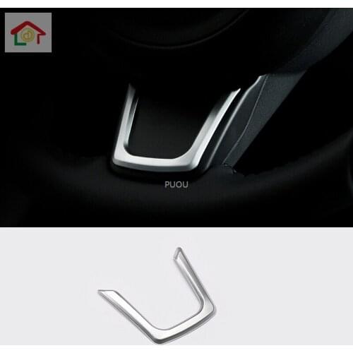 ABS Chrome Car Accessories Interior Steering Wheel U-type Cover Trim Sequin For Jaguar XE X760 XF X260 F-Pace f pace X761 E-PACE