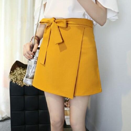 Summer women clothing Chic mini students skirts ins style A-line women skirts solid one-step korean summer easy match slim skirt