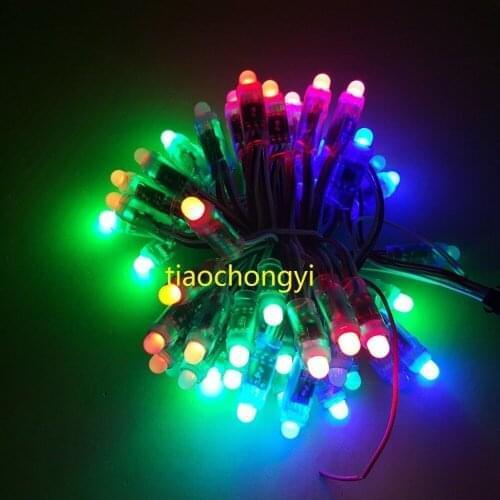Hot 50PCS 5V WS2811 Pixel Modle 12mm Full Color Digital +T500 controller+ 2A power New