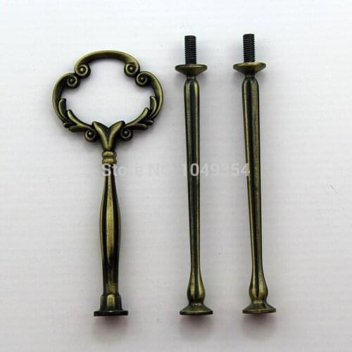 Hot on the new collection bronze flower style 3-tier cake stand handles / cake stand fittings/kitchen fittings home decor