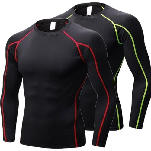 S/M/L/XL/XXL Long Sleeve Tshirt Compression Shirt Men Fitness Gym Running Shirt Breathable Long Sleeve Sport T-shirt Rashgard