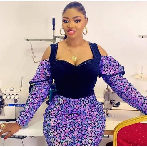 Zhenguiru New 2021 Sequins African Lace Fabric Velvet French Lace Fabric Beautiful Nigerian Fabric For Women Wedding Dress A2225