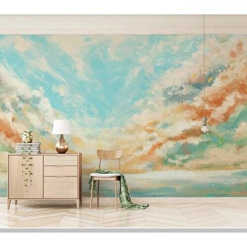 Papel de parede Colorful clouds sky background 3d wallpaper mural,living room tv wall children bedroom wall papers home decor