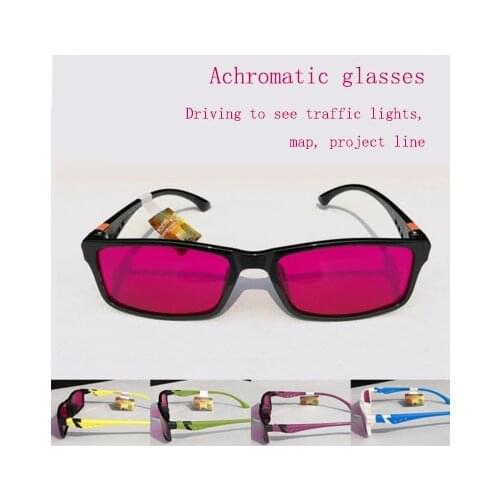 Genuine Red & green color blindness &weakness correction glasses for driving /construction/see color blindness inspection chart