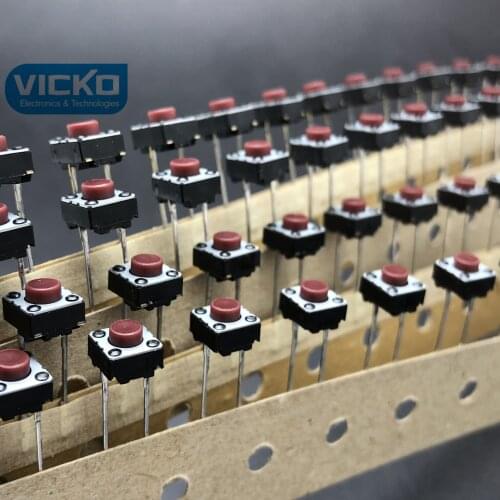ORIGINAL Japan 6*6*5 2 feet DIP straight insert light touch switch micro move button switch small square red 6*6*5mm