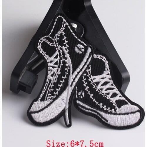 Punk Skull Patch Iron on Patches On Clothes Embroidered Patches for Clothing Cat Zipper Stickers Stripe DIY Applique Accessories