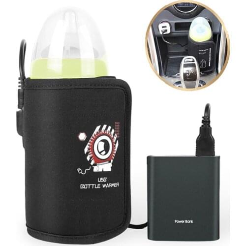 Baby Bottle Warmer USB Heating Portable Car Travel Milk Heater Thermostat Warmer Bag Keep Baby Milk Warm Heating Cover
