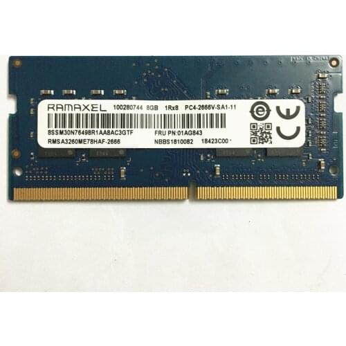 RAMAXEL DDR4 8GB 2666 RAMS 8GB 1Rx8 PC4-2666V -SA1-11 ddr4 8gb 2666mhz laptop memory