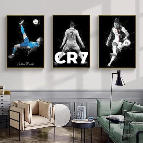 Cristiano Ronaldo Football Star Posters and Prints Sports Artist Canvas Painting Wall Pictures Living Room Home Decoration
