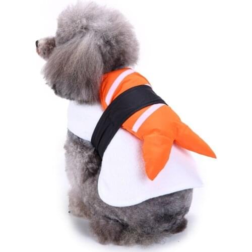 Cute Pet Dog Cats Costume Funny Sushi Clothes Cat Cosplay Vest Creative Halloween Christmas Party Coat Small Dog Apparel