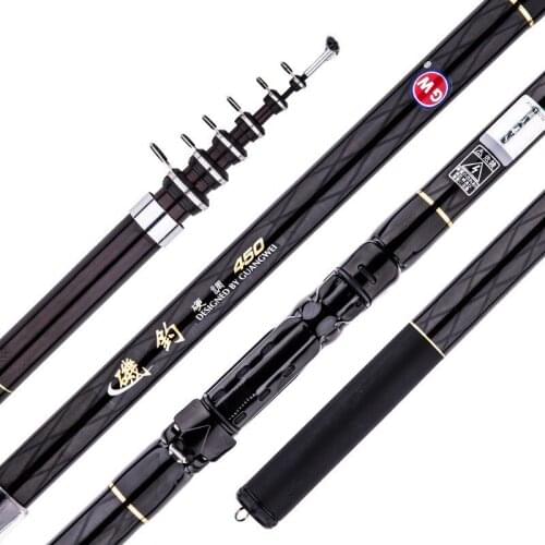 3.6/4.5/5.4/6.3M carbon fiber Spinning Fishing Rod M Power Telescopic Rock Fishing Rod Carp Feeder Rod Surf Spinning Rod
