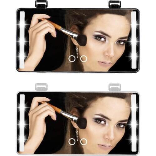 Universal Car Led Interior Mirror Touch Switch Makeup Mirror 3 Lighting Mode 22LED Car Back Seat Safety Rear Mirror LED Mirror