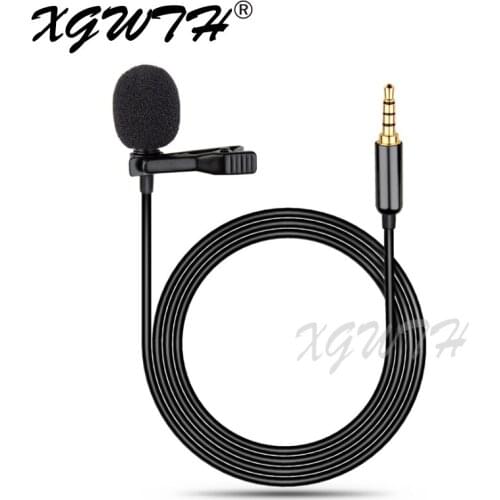 Omnidirectional Lavalier Lapel Microphone Tie Clip on Condenser Mic for ios Android Smartphone Mobile Phone PC Laptop Recording