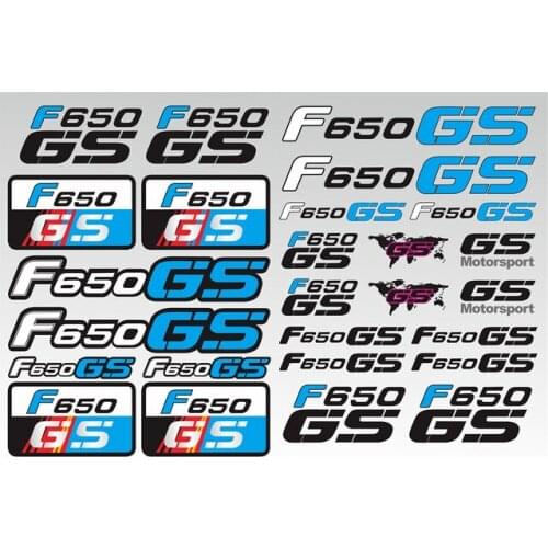 High Quality For BMW F650GS f650gs With LOGO Body Reflective Motorcycle Waterproof Body Fuel Tank Tail Box Decals Stickers Set