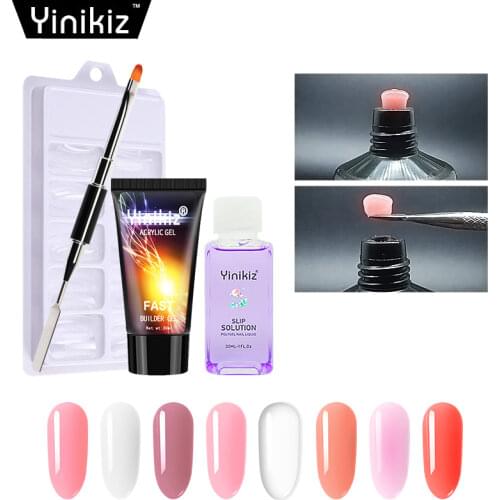 Yinikiz 30ml Poly Extension Nail Gel Quick Finger Extension Camouflage Builder Gel Polish UV LED Acrylic Nail Art Gel Set
