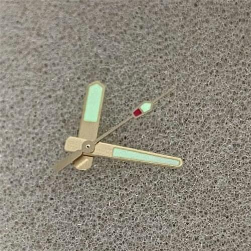 Gold Watch Hands 28.5MM C3 Green Luminous Watch Dial No Date Black for SKX007 Modified NH35/4R36 Watch Movement