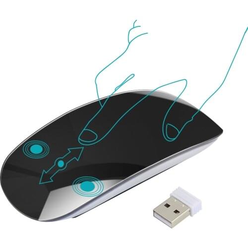 Wireless Mouse Ultra-Thin Touch Ergonomic USB Optical Mause 1200DPI Magic Portable Office Fashion Mice For Apple Macbook Laptop