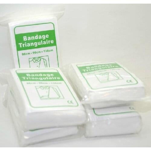 5PCS Bandage Medical Burning Dressing Bandage Triangular First Aid Kit Wrap Bandage Fracture Fixation Emergency Bandage Wound Ca