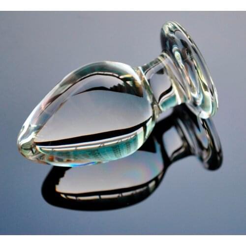 50mm Large Crystal Butt Plug Vagina Ball Big Pyrex Glass Anal Dildo Bead Fake Penis Adult Masturbate Sex Toy for Women Men Gay