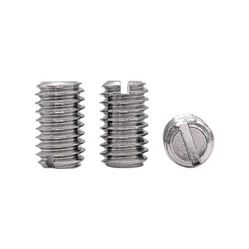 50pcs M2.5 Stainless steel Slotted Top wire Machine meter One word Flat end Tight Screws No cap Screw bolt GB73 3mm-6mm Length