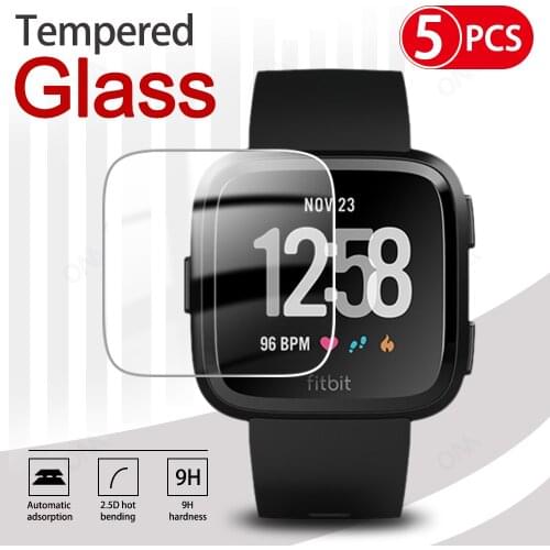 9H Premium Tempered Glass For Fitbit Versa & Versa Lite Smartwatch Screen Protector Film Accessories (Not for Versa 2)