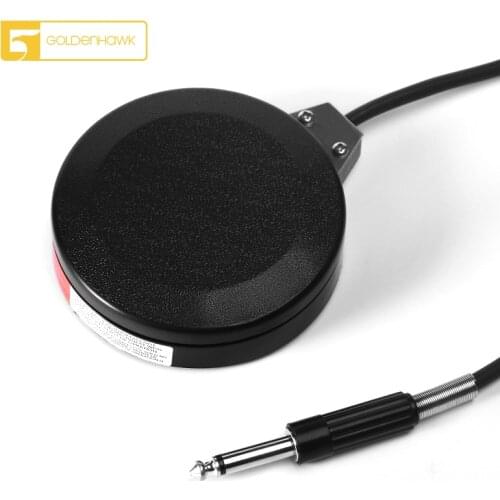 GOLDEBHAWK Tattoo Machine Accessory Supply Foot Pedal Professional 360 Degre Tattoo Machine 1.5M Length Power Cord Black Round