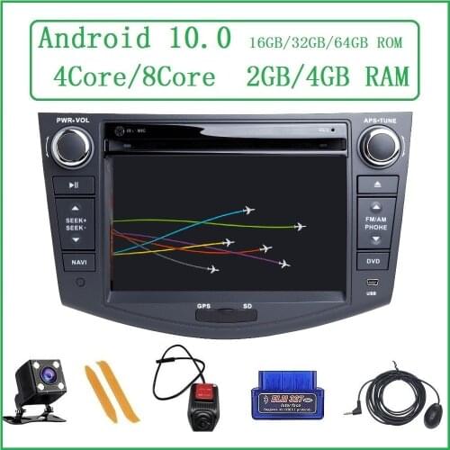 ZLTOOPAI Android 10.0 For Toyota RAV4 2006 2007 2008 2009 2010 2011 2012 Car Multimedia Player GPS Navigation DVD CD Auto Radio