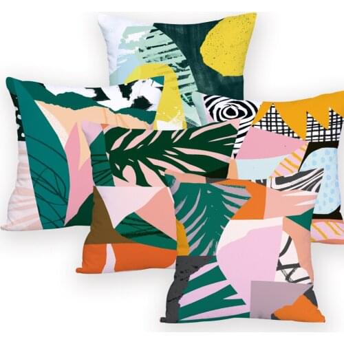 Stitching cushion colorful decorative cushions Hot Sale pillow cover Vase cushions decorative cushion covers for living room