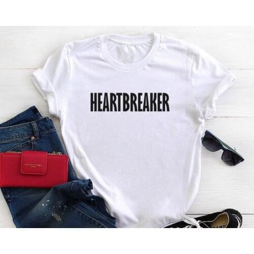 Heartbreaker Letters Print Women T shirt Cotton Casual Funny Shirt For Lady Top Tee Tumblr Hipster Drop Ship NEW-43