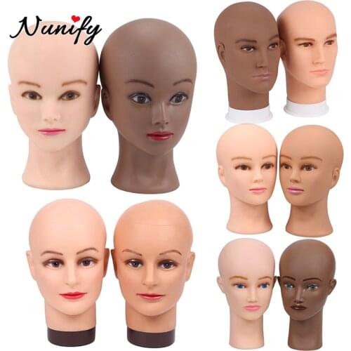Nunify Doll Head Beige Manniquin Heads Men Big 21Inch Wig Head For Making Wigs Dark Brown Realistic Manneuqin Head Manikin