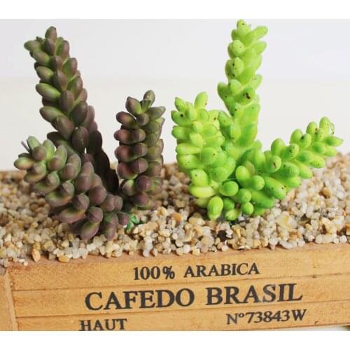 14cm 3 Heads Green Wheat Artificial Succulent Plants Home Garden Room Decoration Fake Plants plantas artificiales