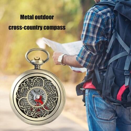 Portable Flip Cover Pocket Watch Compass Camping Hiking Hunting Boating Survival Handheld Compass for Outdoor Activities