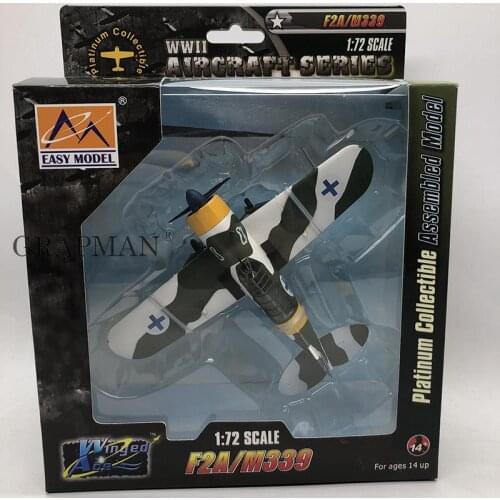 1/72 WWII USA F2A/M339 Fighter With Bracket Platinum Collectiible Assembled Model Finished Model Easymodel Toy